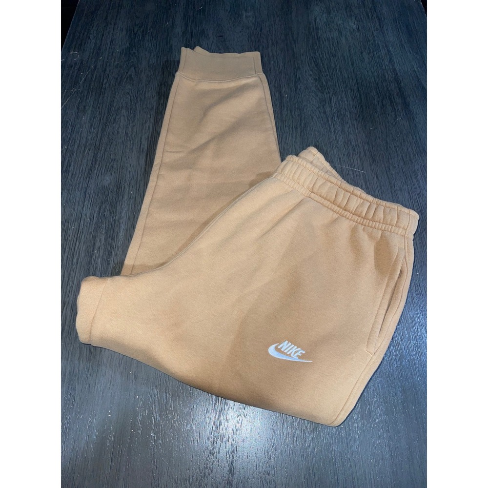 Nike Mens Large Tan Sportswear Club Fleece Joggers BV2671-722 Sweatpants